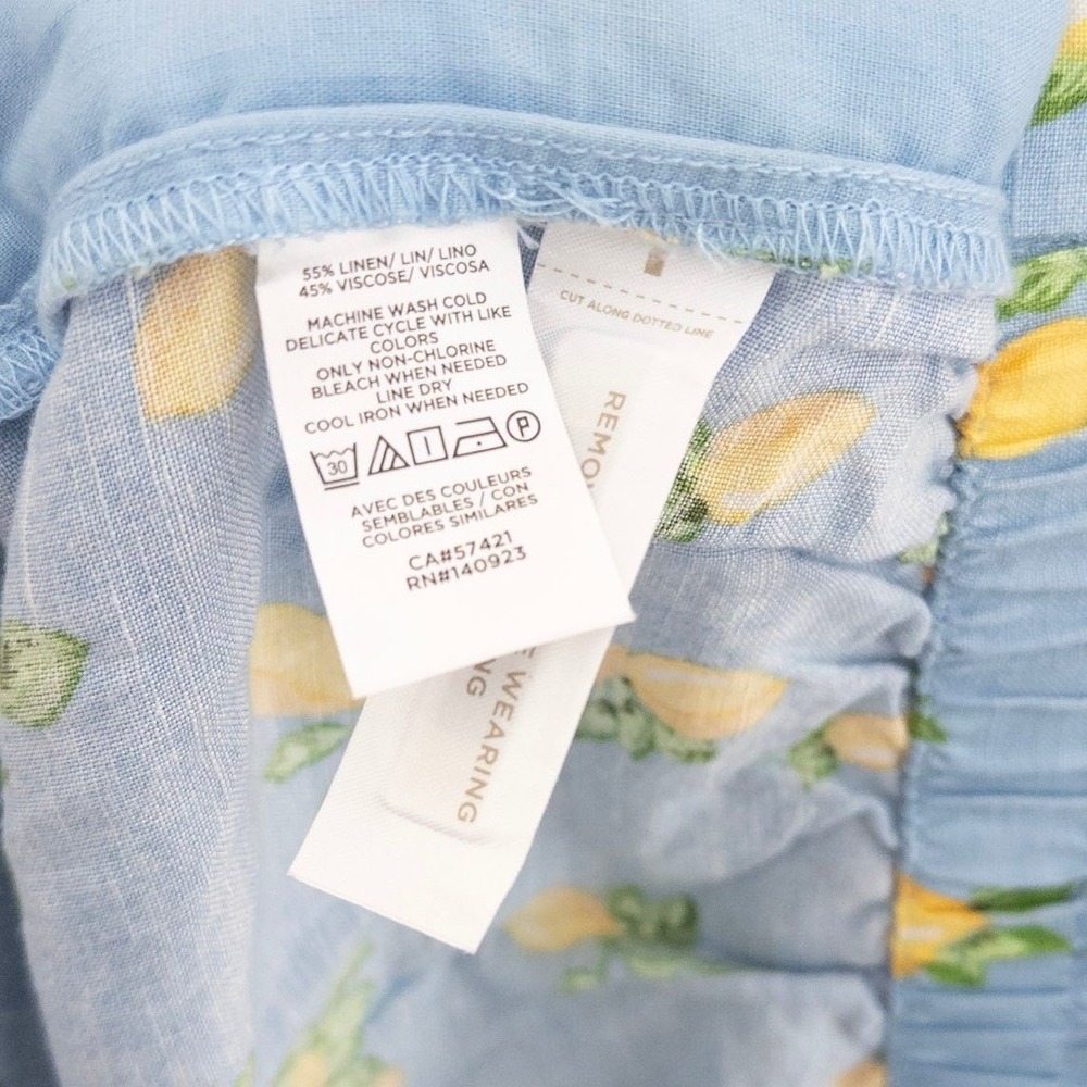 LOFT Light Blue Lemon High-Rise Shorts XL - Picture 2 of 6